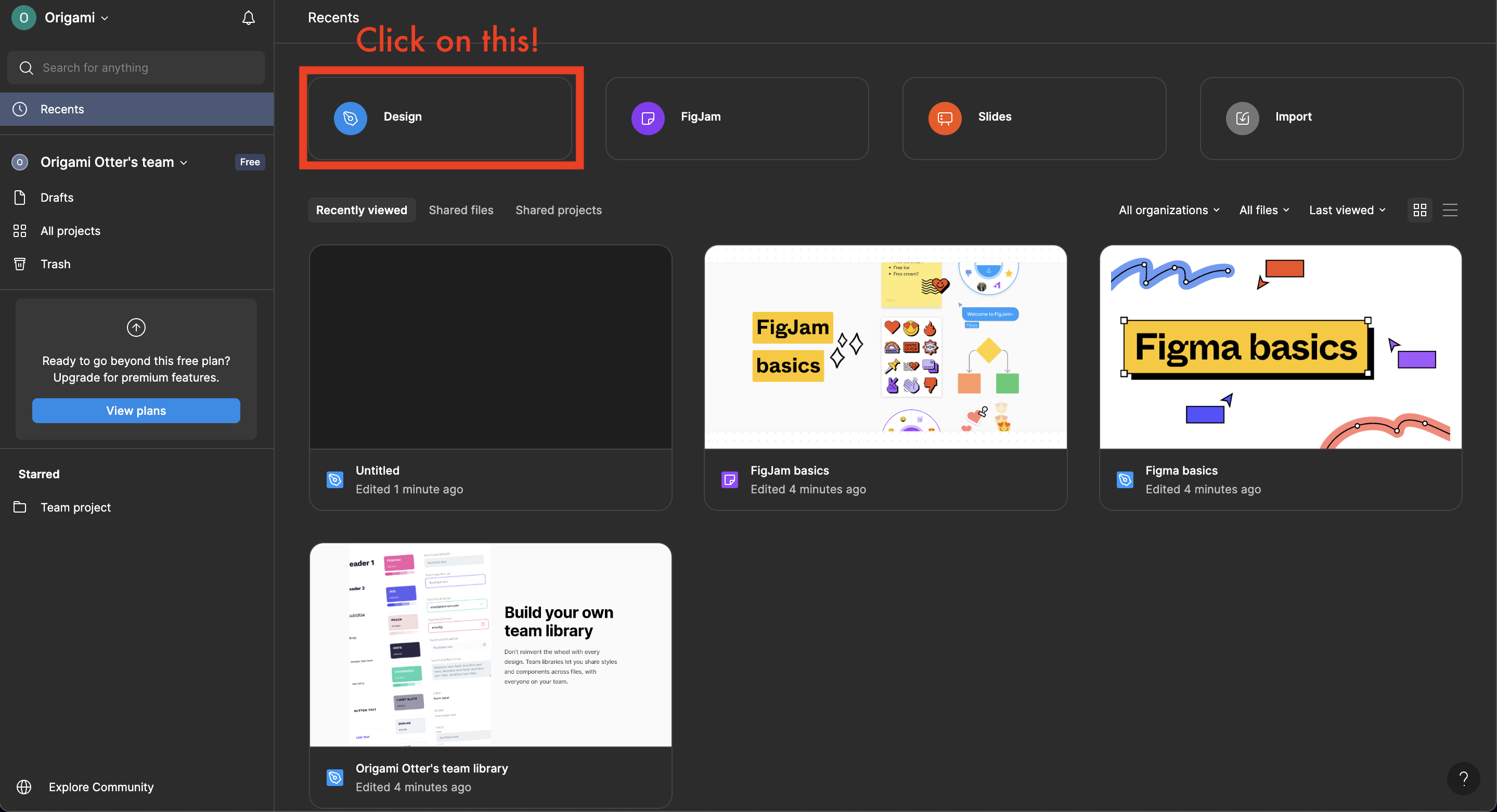 Figma Create Design Button